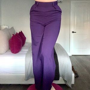 Purple Wide Leg Trousers
